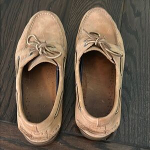 Men's Tan Leather Boat Shoes